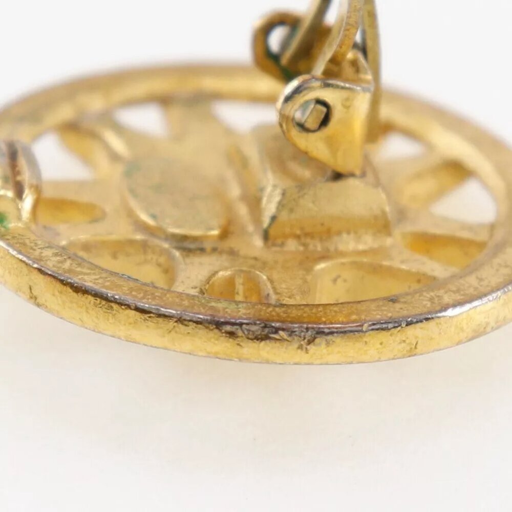 CHANEL Earring Plated Gold 8.7g Women - Picture 6 of 7